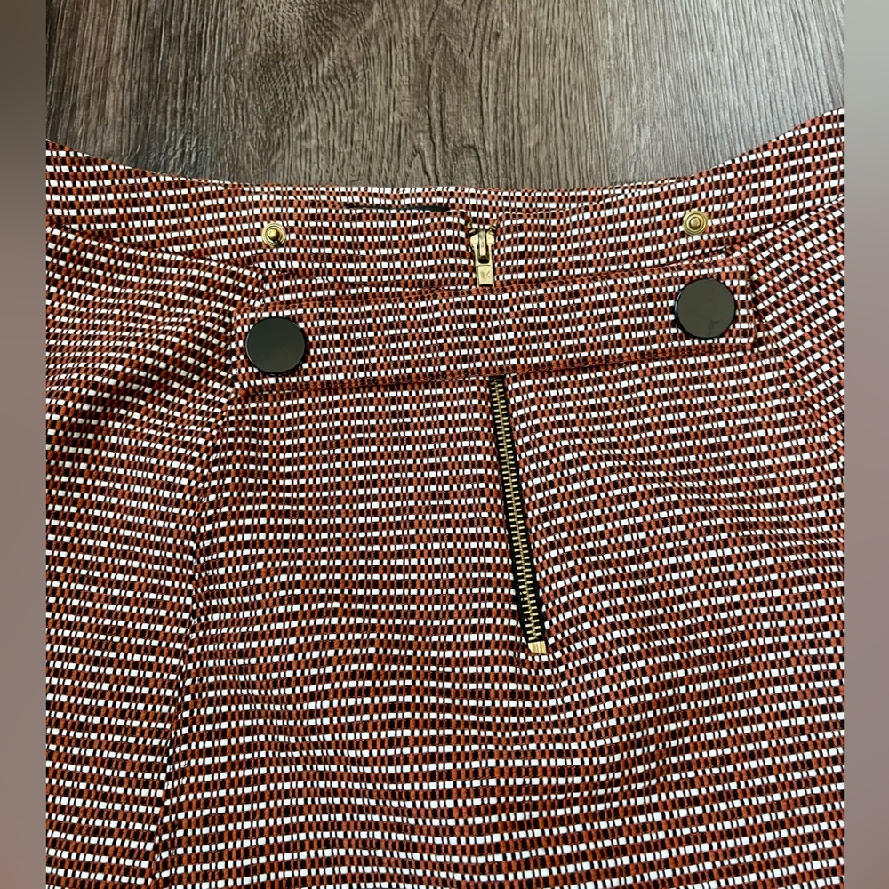 Topshop Skirt – Size 8 Black/White/Rust - Picture 7 of 8